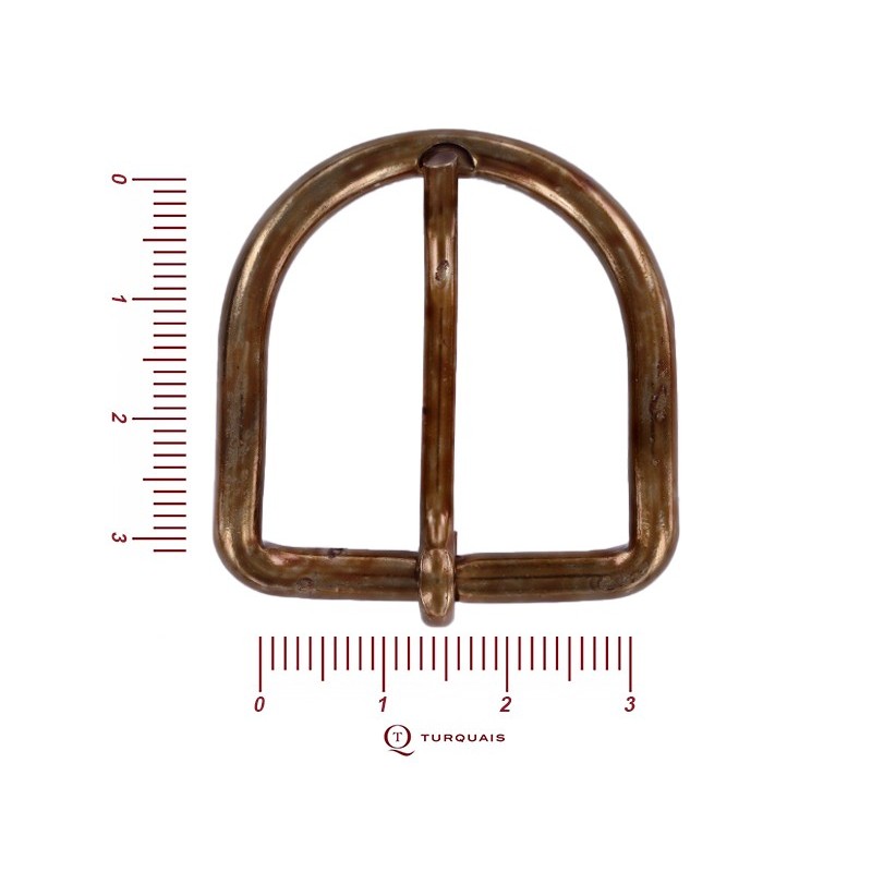 Boucle ceinture non soudée 1 ardillon 30x31mm Vernis Bronze